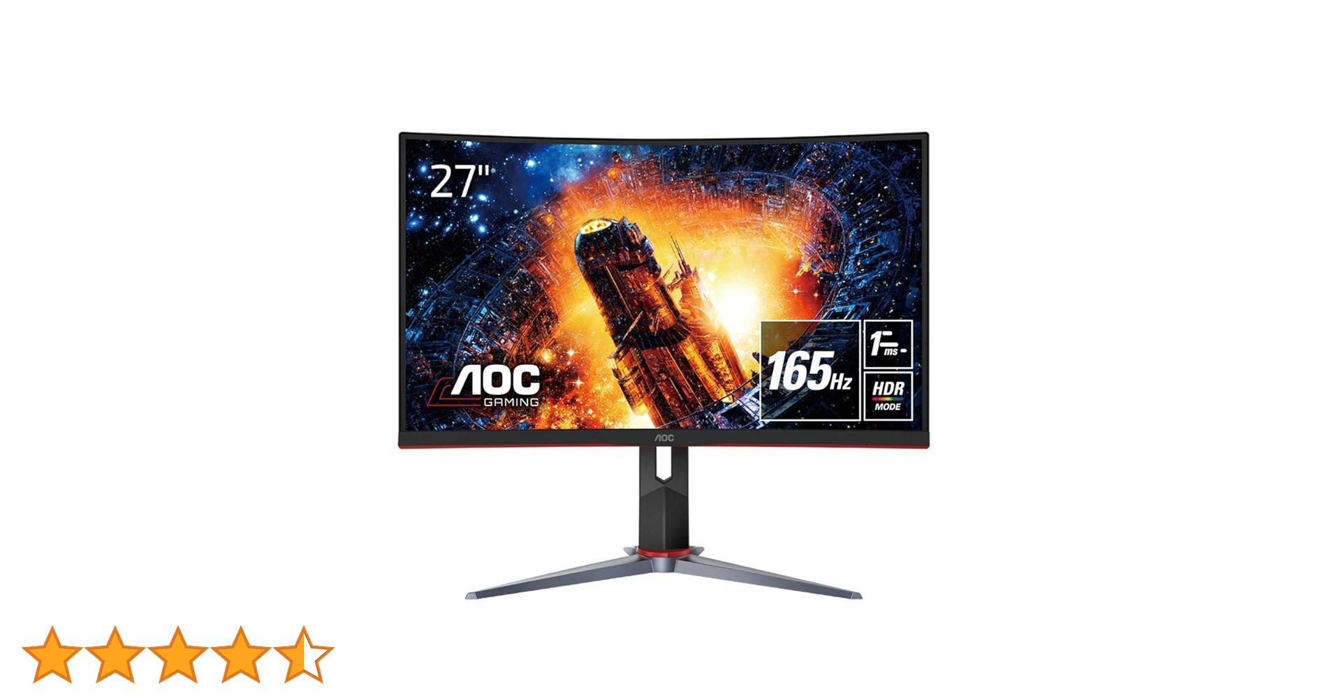 AOCゲーミングモニター165Hz 27インチ AOC、IPSパネル搭載で165Hz/1ms駆動に対応した23.8型/27型